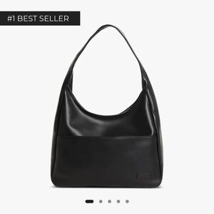 Faux leather shoulder bag